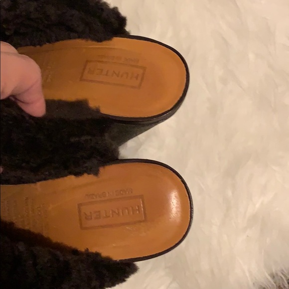 Hunter Bruson Clog Shearling Clog Mule Brown Sz 9 - Picture 5 of 7